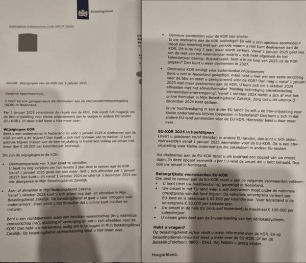 brief belastingdienst